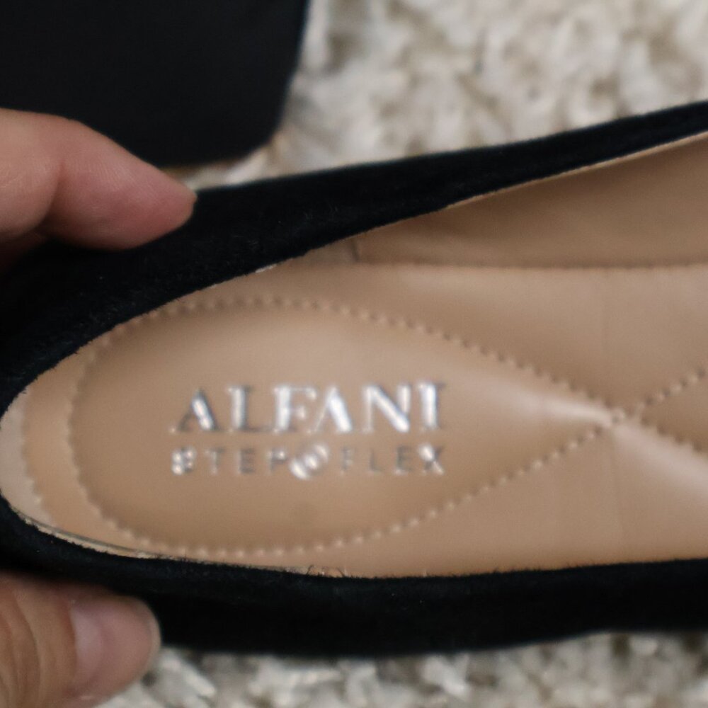 Alfani Womens Neptoon Suede Ballet Flats Goldtip Toe Stepflex 6.5 - Picture 10 of 11